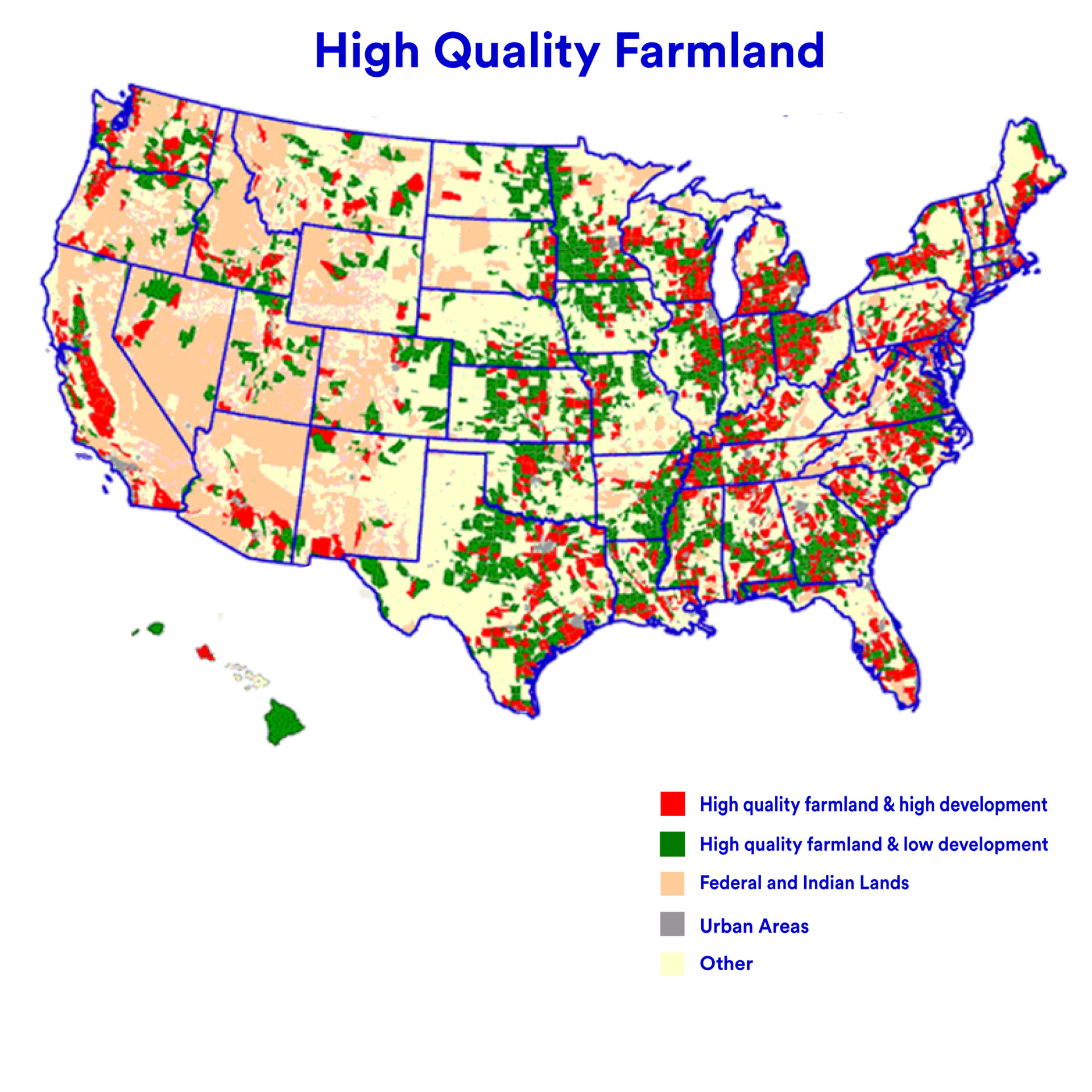 Карта сельхозугодий США